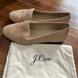 J Crew Suede Smoking Flats - 6.5